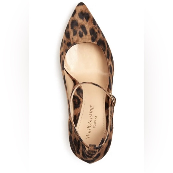 MARION PARKE LEOPARD ANKLE STRAP PUMP - Picture 4 of 10